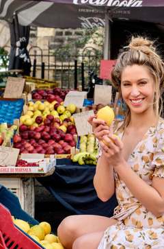 Cute Blond Eve Casta In Public Places