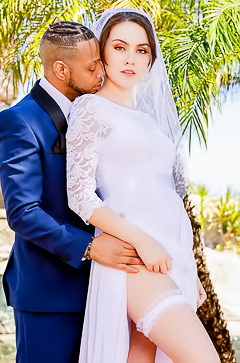 Freya Parker Marries In White Lingerie And Takes Her Groom's BBC On The Couch