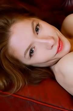 Sata Jones Teases With Red Waves And Curvy Thongs On Couch
