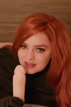 Mary Moody Bends Over, Inviting A Close-Up Of Her Redhead Beauty